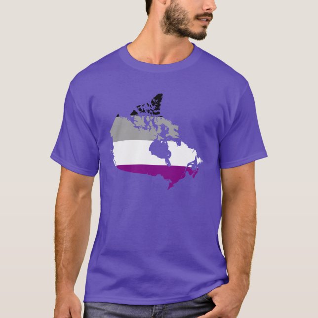 Canadian asexuality pride map T-Shirt (Front)