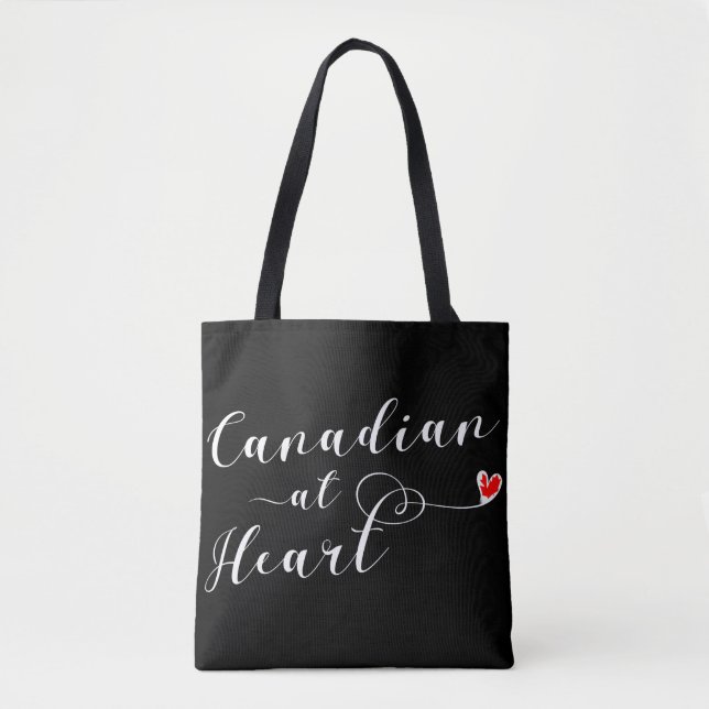 Canadian At Heart Grocery Bag, Canada Tote Bag (Front)