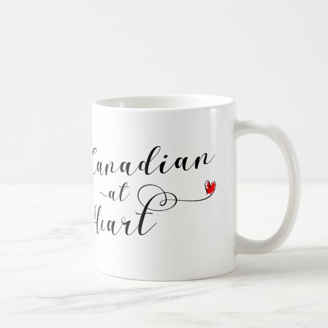 Canadian At Heart Mug, Canada Coffee Mug (Right)