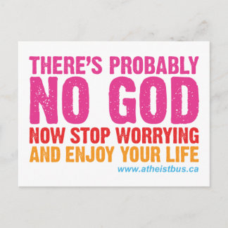 Canadian Atheist Bus Campaign Post Card