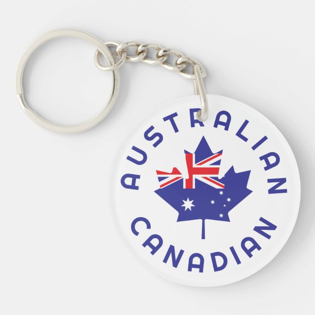 Canadian Australian   Roots  Key Ring (Front)