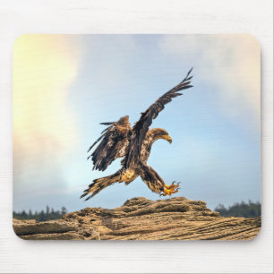 Canadian Bald Eagle Landing  Mouse Mat