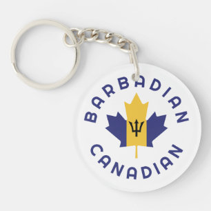 Canadian Barbadian Roots Key Ring