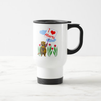 Canadian Beaver Loves Alberta Travel Mug