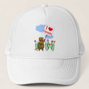 Canadian Beaver Loves Canada Trucker Hat