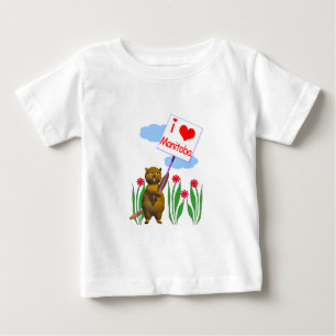 Canadian Beaver Loves Manitoba Baby T-Shirt