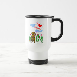 Canadian Beaver Loves Manitoba Travel Mug