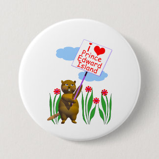 Canadian Beaver Loves Prince Edward Island 7.5 Cm Round Badge