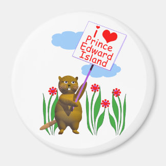 Canadian Beaver Loves Prince Edward Island Magnet