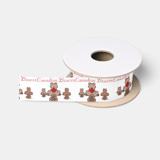 Canadian Beaver Ribbon Satin Ribbon