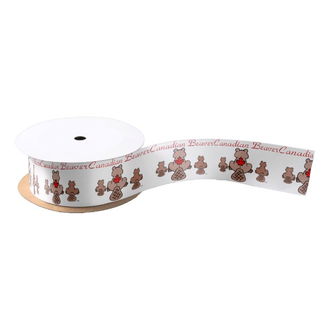 Canadian Beaver Ribbon Satin Ribbon (Spool)