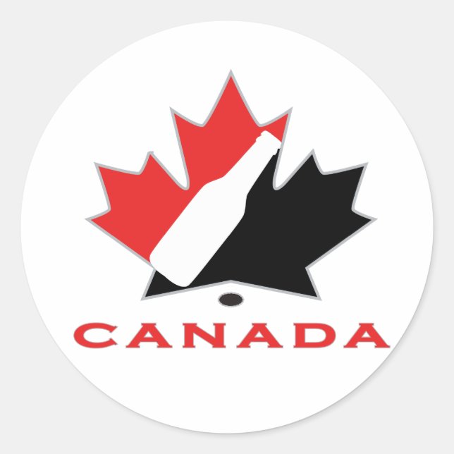 Canadian Beer Team Classic Round Sticker (Front)