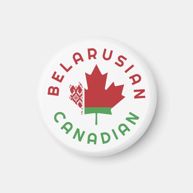 Canadian Belarusian  Roots Magnet (Front)