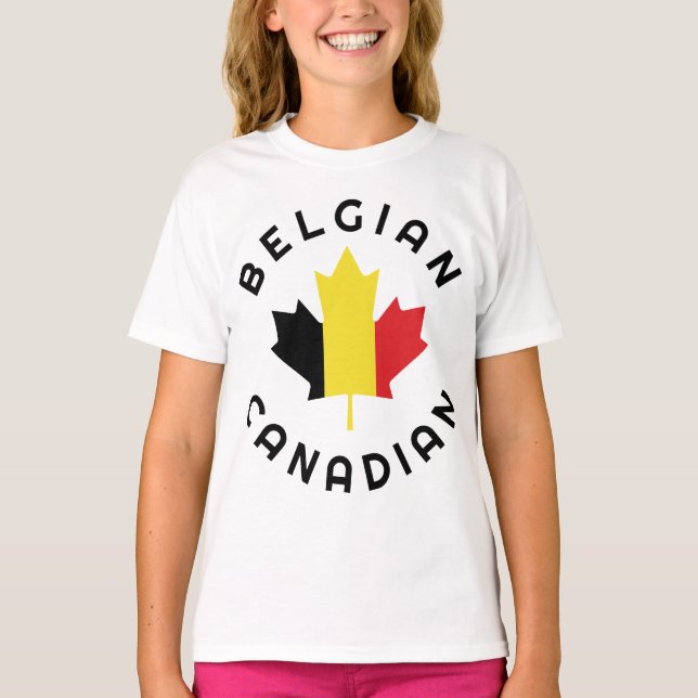 Canadian Belgian  Roots  T-Shirt (Front)