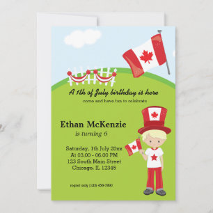 Canadian birthday party invitation