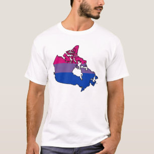 Canadian bisexuality pride map T-Shirt