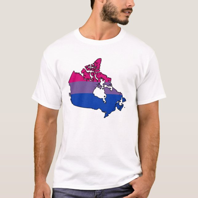 Canadian bisexuality pride map T-Shirt (Front)