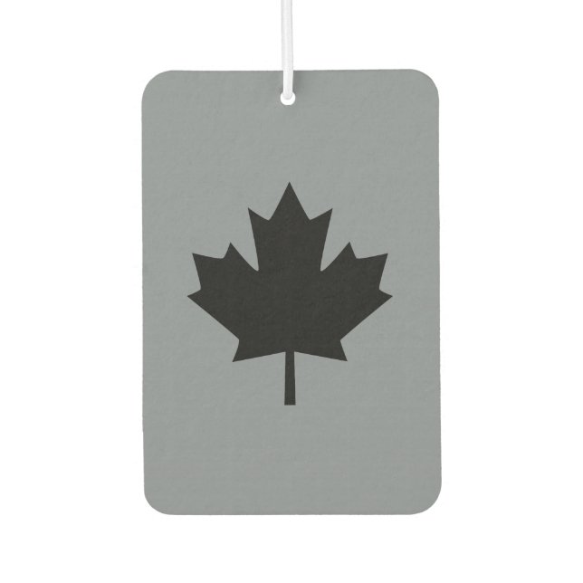 Canadian Black Maple Leaf Decor Car Air Freshener (Front)