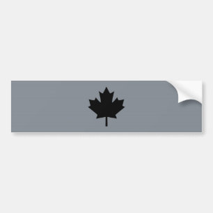 Canadian Black Maple Leaf Display Bumper Sticker