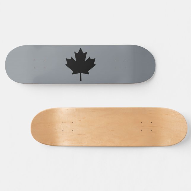 Canadian Black Maple Leaf Display Skateboard (Horz)