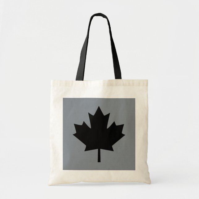 Canadian Black Maple Leaf Display Tote Bag (Front)
