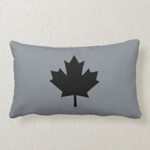 Canadian Black Maple Leaf Style Lumbar Cushion