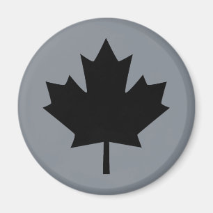 Canadian Black Maple Leaf Symbol Magnet