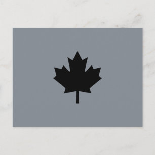 Canadian Black Maple Leaf Symbol Postcard
