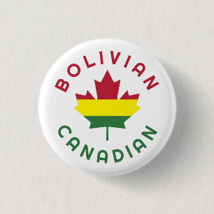 Canadian Bolivian  Roots 3 Cm Round Badge