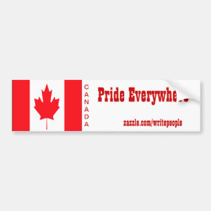 canadian bumper stickers-pride everywhere sticker