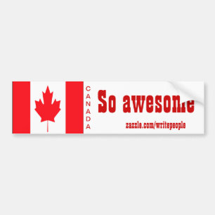 canadian bumper stickers-so awesome sticker