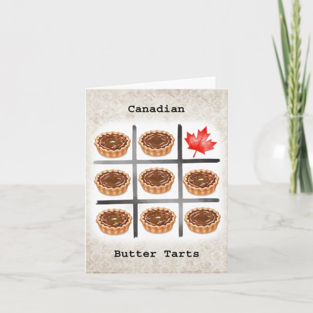 Canadian Butter Tarts Funny Canadian Sweet Treats Card (Front)