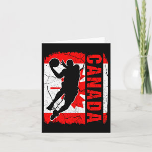 Canadian Bysketbyll Player Canada Flag Bysketbyll Card