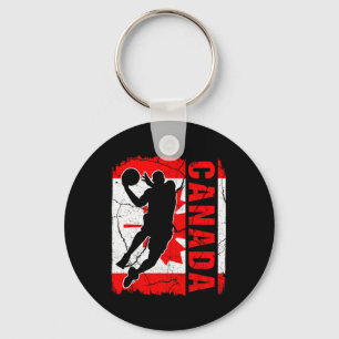 Canadian Bysketbyll Player Canada Flag Bysketbyll  Key Ring