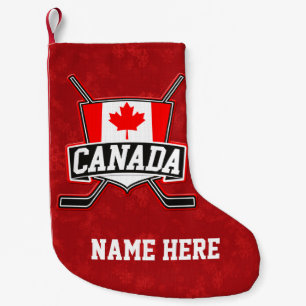 Canadian Canada Flag Hockey Christmas Stocking
