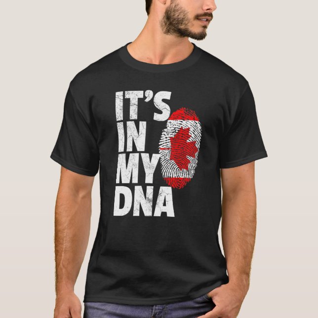 Canadian Canada Flag It's In My Dna Christmas  Cou T-Shirt (Front)