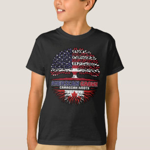 Canadian Canada US American USA United States Tree T-Shirt