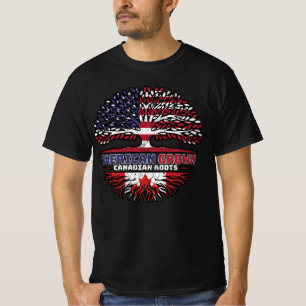 Canadian Canada US American USA United States Tree T-Shirt