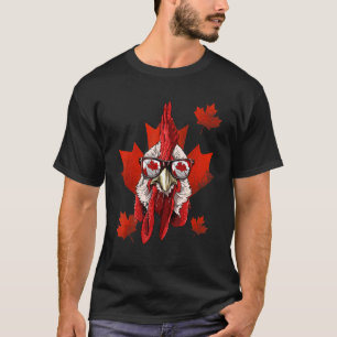 Canadian Chicken Maple Tree Leaf Canada Flag Poult T-Shirt