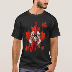 Canadian Chicken Maple Tree Leaf Canada Flag Poult T-Shirt