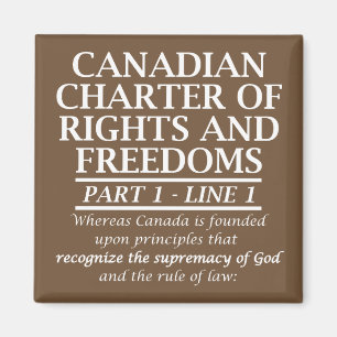 Canadian Christian Canada Charter Freedom Religion Magnet