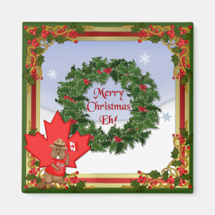 Canadian Christmas Magnet