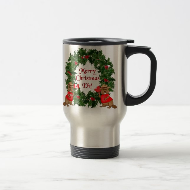 Canadian Christmas Travel Mug (Right)