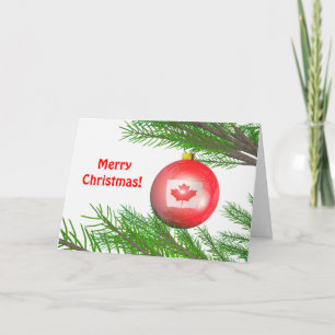 Canadian Christmas Tree Decoration Holiday Card