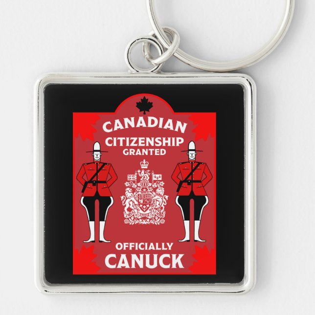 Canadian Citizenship Celebration Gift Key Ring (Front)