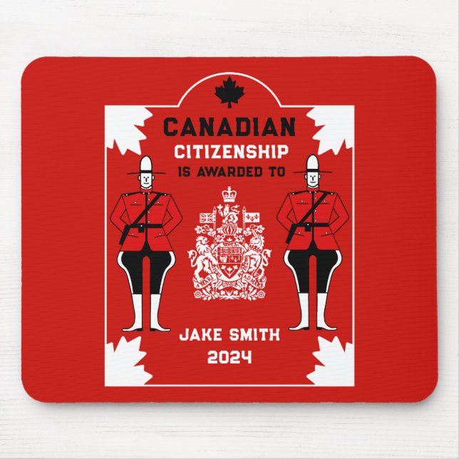 Canadian Citizenship Celebration Gift Mouse Mat (Front)
