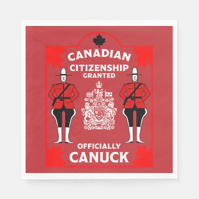 Canadian Citizenship Celebration Gift Napkin (Front)