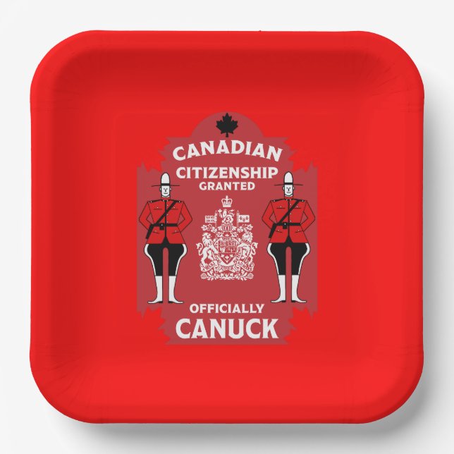 Canadian Citizenship Celebration Gift Paper Plate (Front)