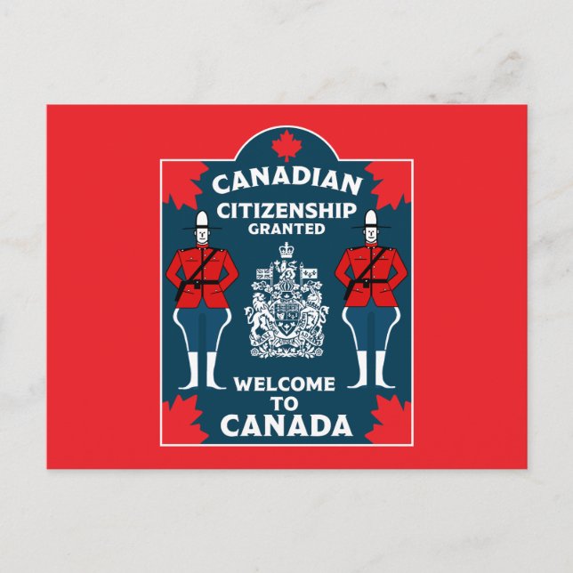 Canadian Citizenship Celebration Gift Postcard (Front)