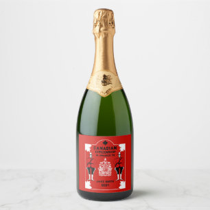 Canadian Citizenship Celebration Gift Sparkling Wine Label